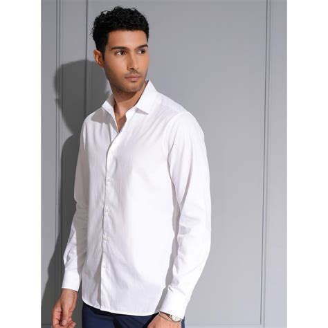 Buy LOCOMOTIVE Men White Solid/Plain Casual Shirt Online