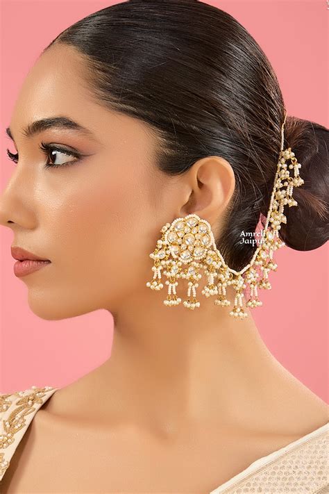 Palki Ear Chain Earrings – Amreli Jaipur