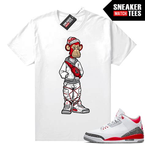 Fire red 3s sneaker shirts | Fire Red Sneaker tees