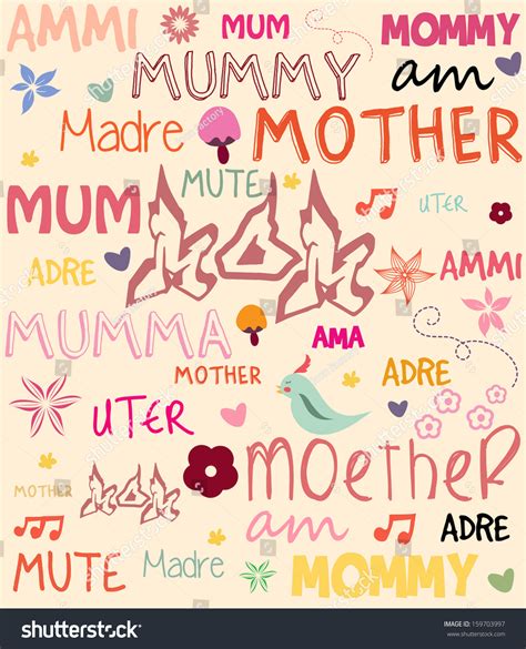 Vector Mothers Day Poster Words Mother Stock Vector (Royalty Free ...