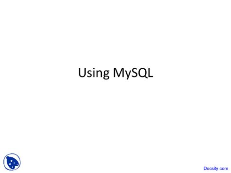 Image result for Data Base Explain English My SQL Server