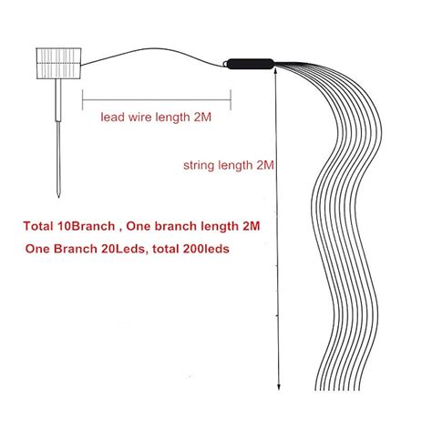 Solar String Lights Outdoor 10 Strands 2M 200LEDs Waterproof Twinkle ...