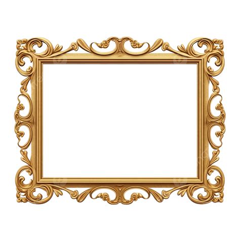 Wood Frame Ornate Realistic Clipart Ai Generated, Frame Clipart, Wood ...