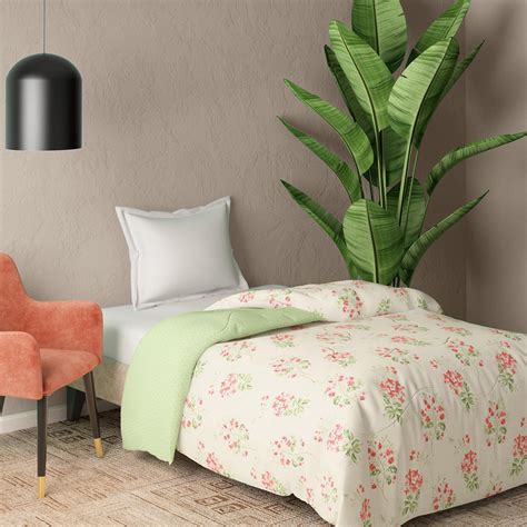 Buy PORTICO Whispering Tales White Printed Cotton Single Bed Comforter ...