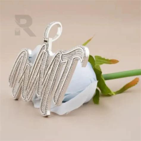 Hip Hop Pendant - Hip Hop Pendant 'WMT' In 14Kt Rose White Yellow Gold ...