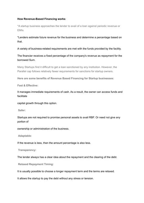 PPT - Why Revenue-Based Financing is the best way for startups & what ...