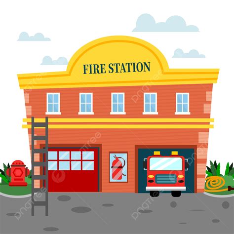 Fire Station Building Clip Art