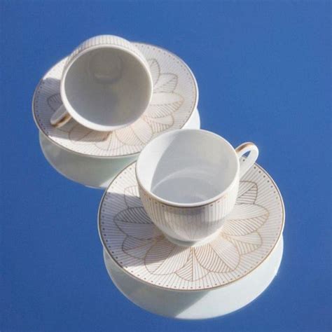 Malmaison Imperiale - Porcelain Gold Tea cup and Saucer Set of Two ...