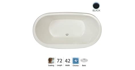 Jacuzzi MIO7242BCXXXXB Mio 72" Soaking Bathtub for Drop In / Undermount ...