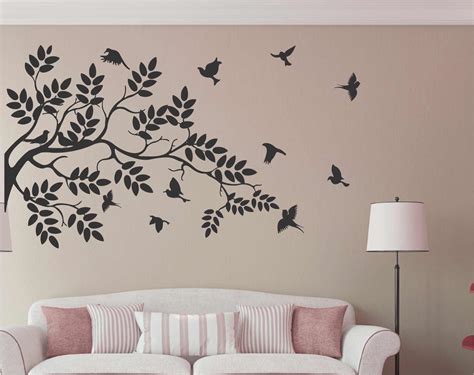 Decals Design 'Lovely Autumn Tree' Wall Sticker (PVC Vinyl, 30 x 90 x 2 ...