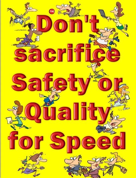 Don't Sacrifice Safety or Quality for Speed Sign Sticker, Waterproof ...