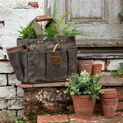 Waxed Canvas Gardening Bag By Life of Riley