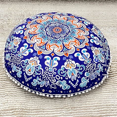 Amazon.com: Turnextte 32 in Meditation Floor Cushion, Round Large Floor ...
