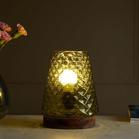 Buy Corsica Fest Embossed Glass Table Lamp from Corsica by Home Centre ...