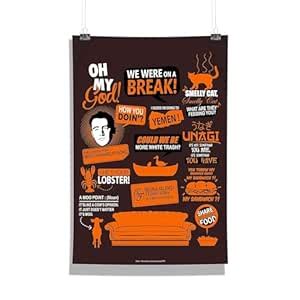 Epic Stuff - Friends TV Series Infographic Orange A3 Size Wall Poster ...