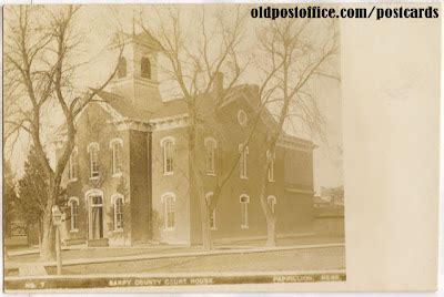 OLD NEBRASKA POSTCARDS: Old Sarpy County Courthouse, Papillion, NE c1908
