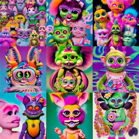 hyperreal hindu furby rat fink barbie kewpie dragon | Stable Diffusion ...