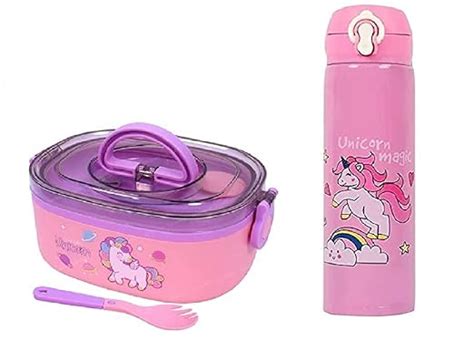 Unicorn Lunch Box With Unicorn Water Bottle For Girls // Combo Of ...