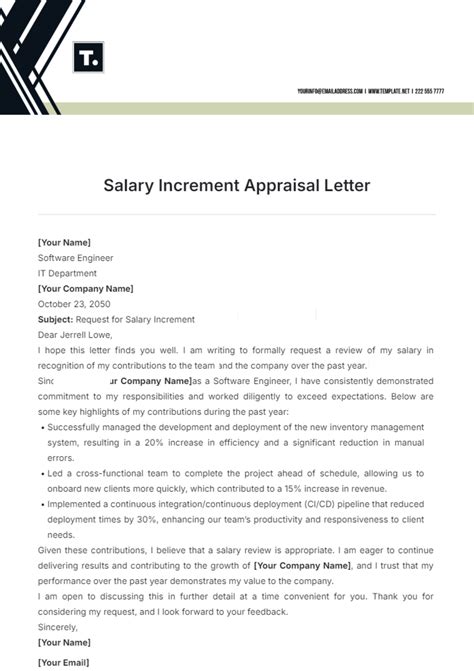 Salary Increment After Probation Period Letter Template - Infoupdate.org