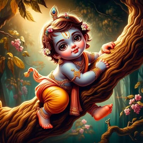 gojo Bal Gopal Krishna - Vinyl Gloss Office Home Drawing Room Wall ...