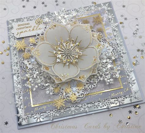 Striking Handmade Boxed Christmas Card in Gold and Silver - Etsy UK ...