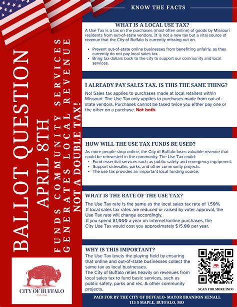 City Use Tax, April 8 Question Information – Buffalo Missouri