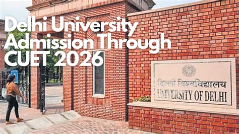 Delhi University Admission Through CUET 2026, Check DU Admission ...