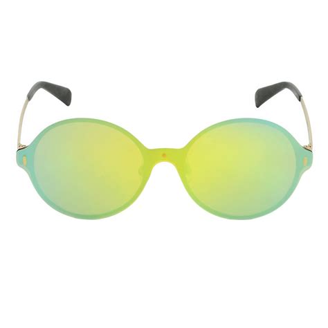 Vintage Silver Gold Frame Orange Green Mercury Polarized Lens Rimless ...