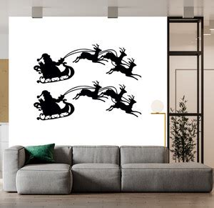 wallpics 30 cm Santa Claus Wishes Merry Christmas Self Adhesive ...