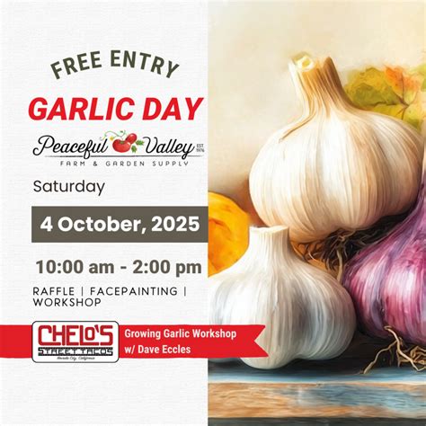 Annual Garlic Day Celebration at Peaceful Valley Farm and Garden Supply ...