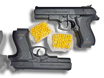 Shivsoft Pack of 2 Plastic Toy Guns with 24 BB Bullets | Mouser Pistol ...