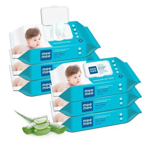 Amazon.in: Buy Mee Mee Wet Wipes for Baby Skin with Aloe Vera Paraben ...