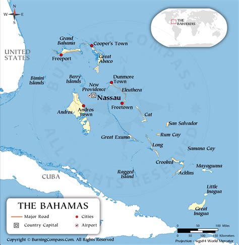 Bahamas Map Islands Facts