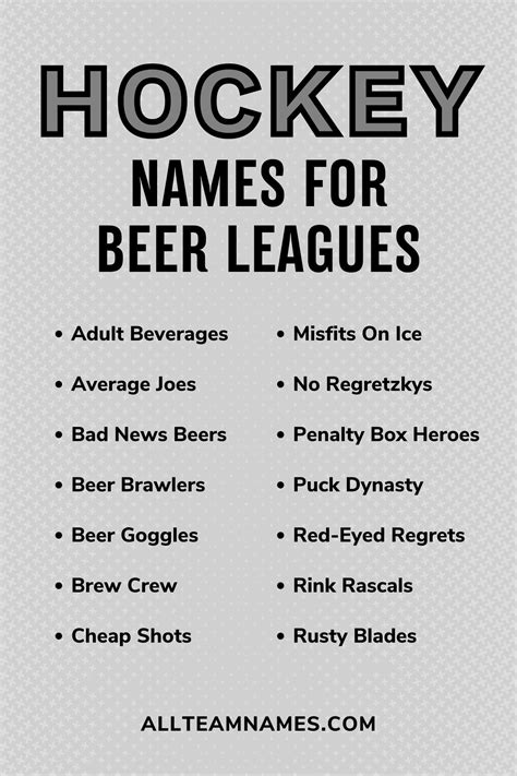 Hockey Team Name Generator: 2500 Cool Team Name Ideas – SHZV