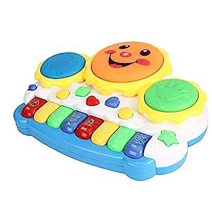 Buy KHYALI Drum Keyboard Musical Piano Toys with Flashing Lights for ...