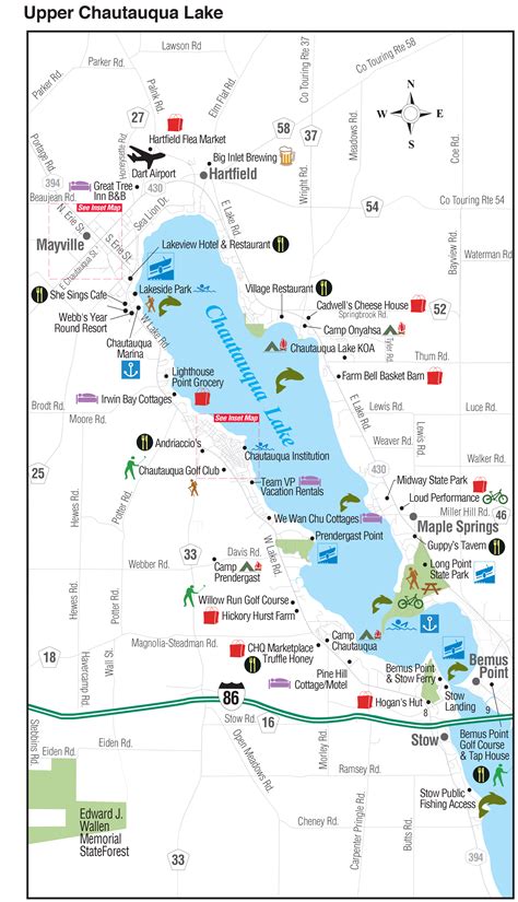 Chautauqua Lake Fishing Hot Spots Chautauqua Lake - Mapa Batymetryczna ...