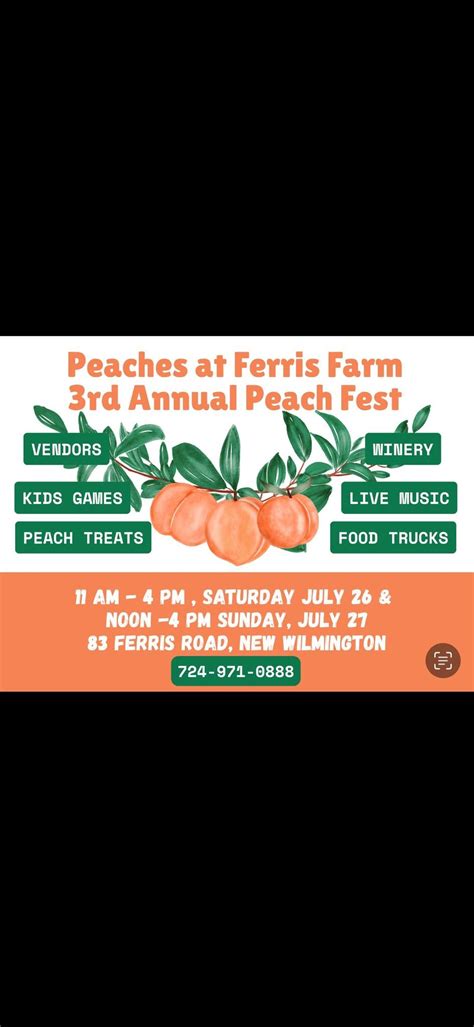 3rd Annual Peach Fest, Ferris Farm Produce Inc, New Wilmington, 26 July ...
