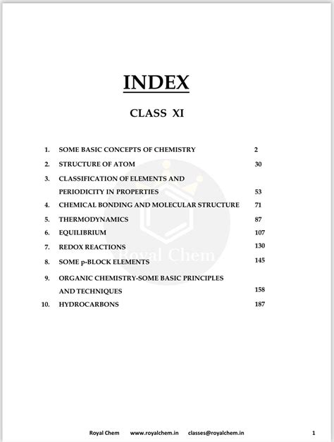 Chemistry Class-11 JEE Short Notes | Royal Chem