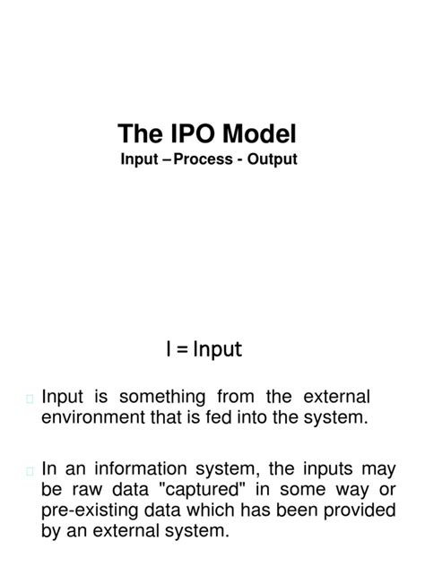 Image result for IPO model Definition