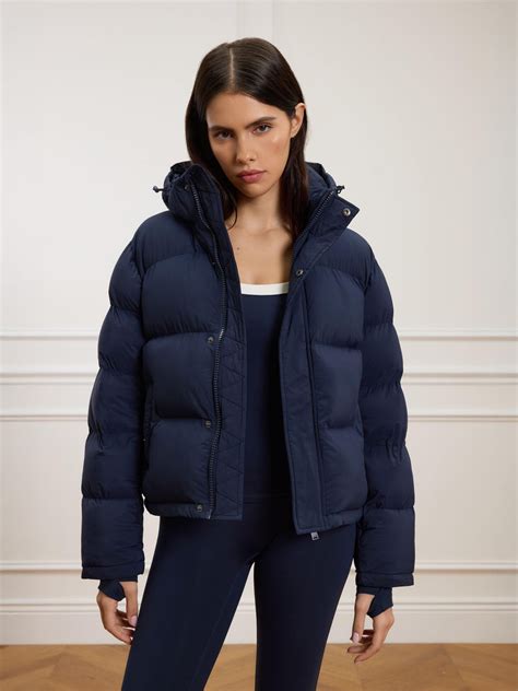Womens Puffer Jacket in Navy | ARNE UK