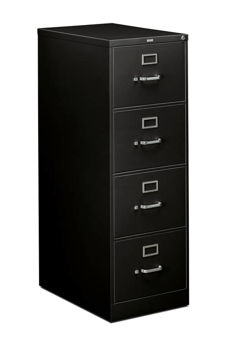 Buy HON 4 Drawers Vertical Lockable Filing Cabinet, Black Online at ...