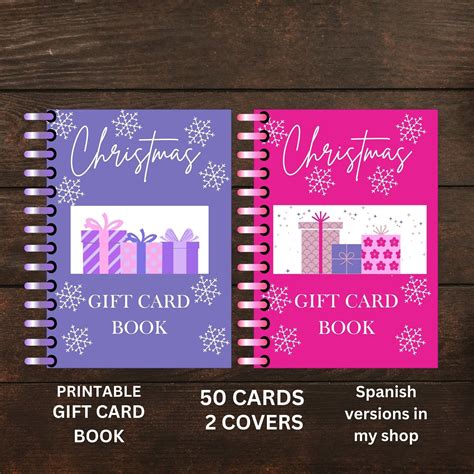 Christmas Gift Card Book Printable, Christmas Gift for Kids, Christmas ...