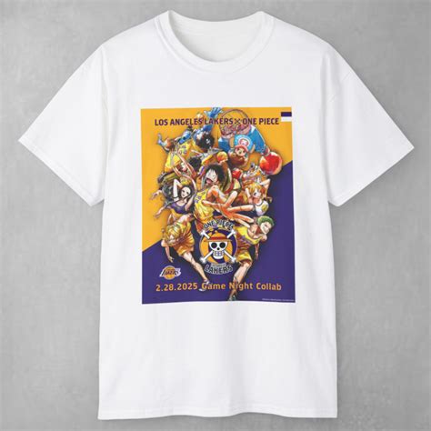 Los Angeles Lakers x One Piece Game Night Collab Shirt - TokoPyramid