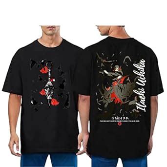 Buy FACTALE Itachi Jutsu Printed Cotton Oversized Tshirt for Men ...