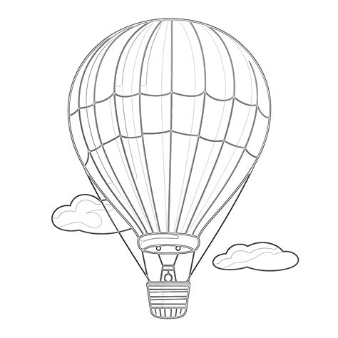 Balloon Coloring Page Hot Air Balloon Coloring Pages » Homemade