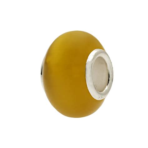 Individuality Beads Sterling Silver Cat's-Eye Glass Bead