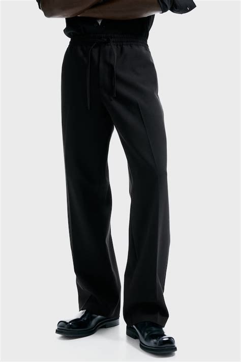 Relaxed Fit Trousers - Black - Men | H&M IN