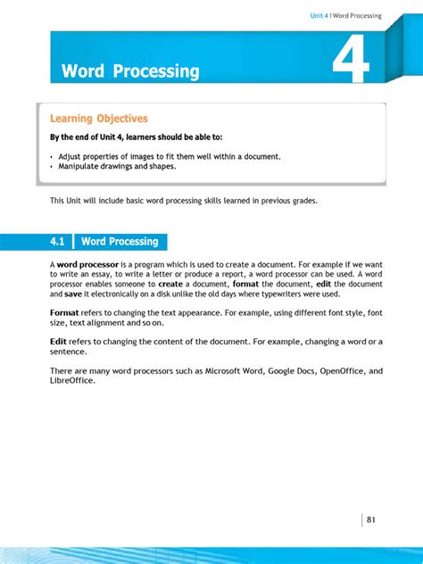 Basic Word Processing 的图像结果