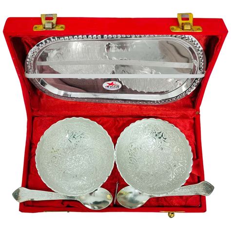 Gift Bowls & Tray Set Silver Bowl (Set of 20) – Nutristar