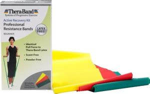 Theraband Beginner Latex Free Resistance Bands Fitness Accessory Kit ...